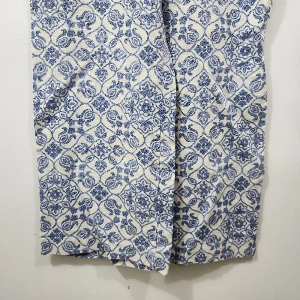 Soft Surroundings Aliso Point Full Length Wide Leg Linen Pants NWT Size L